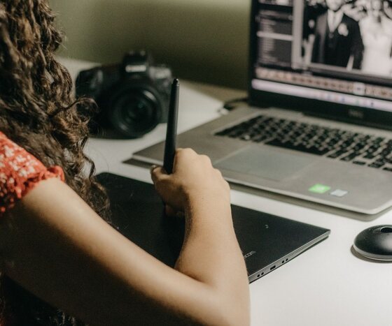 Editing on a tablet